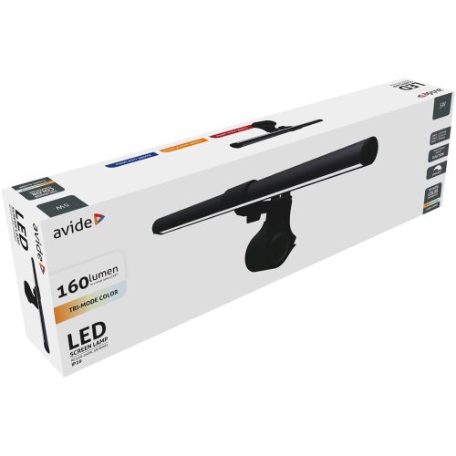 Monitor lámpa, LED, USB, 5W, AVIDE, fekete