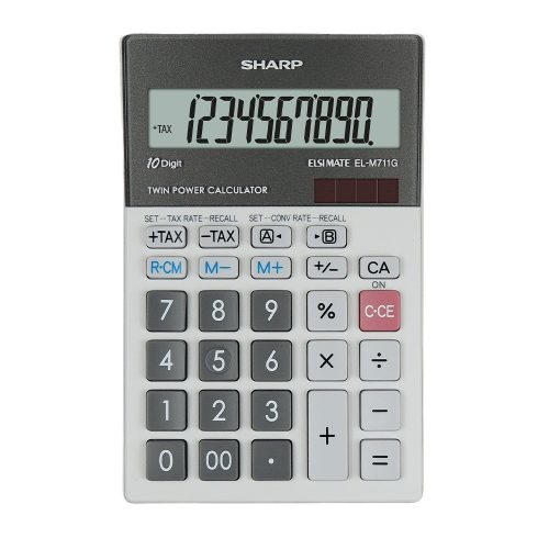 Számológép asztali 10 számjegyes Sharp ELM711PGGY fehér