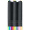 Színes ceruza készlet háromszögletű BLACK EDITION Faber-Castell neon+pasztell fekete test 12klf. szín