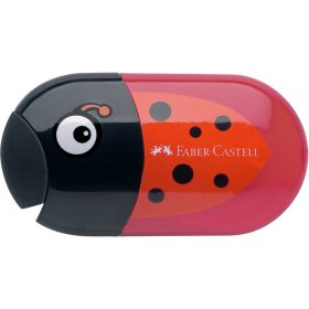   Hegyező dupla tartályos radírral Faber-Castell katica mintás