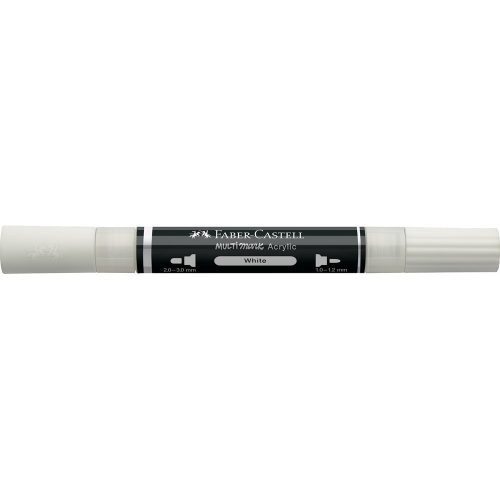 Akril marker kétvégű MULTIMARK 101 Faber-Castell fehér