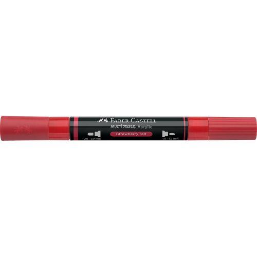 Akril marker kétvégű MULTIMARK 219 Faber-Castell eper piros