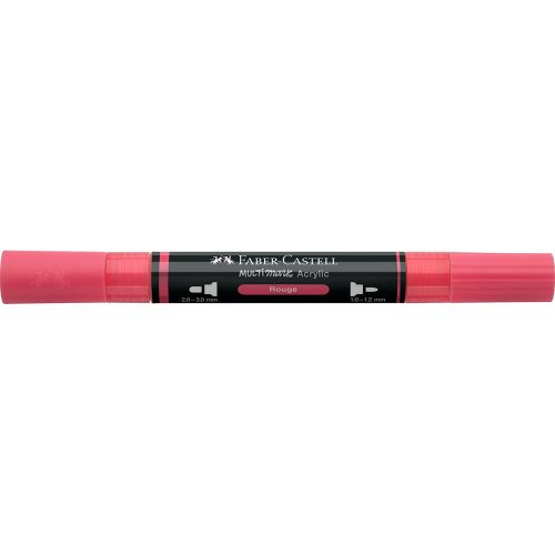 Akril marker kétvégű MULTIMARK 124 Faber-Castell vörös