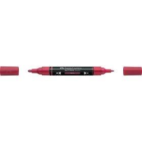   Akril marker kétvégű MULTIMARK 433 Faber-Castell piros bogyó