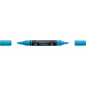   Akril marker kétvégű MULTIMARK 448 Faber-Castell azúrkék