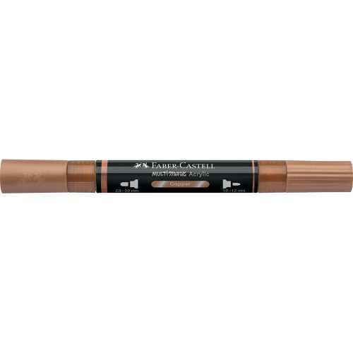Akril marker kétvégű MULTIMARK 252 Faber-Castell réz