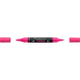   Akril marker kétvégű MULTIMARK 253 Faber-Castell neon rózsaszín