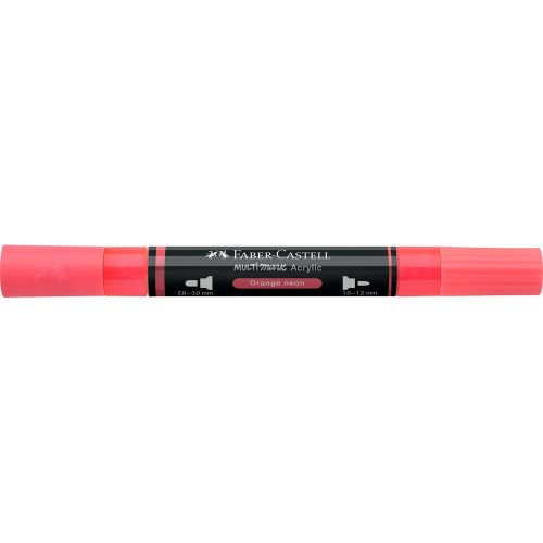 Akril marker kétvégű MULTIMARK 255 Faber-Castell neon narancs