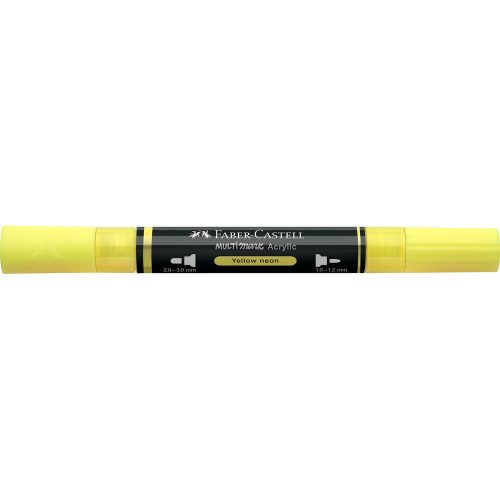 Akril marker kétvégű MULTIMARK 256 Faber-Castell neon sárga