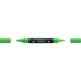   Akril marker kétvégű MULTIMARK 257 Faber-Castell neon zöld