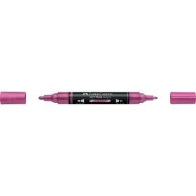   Akril marker kétvégű MULTIMARK 290 Faber-Castell metál rózsaszín