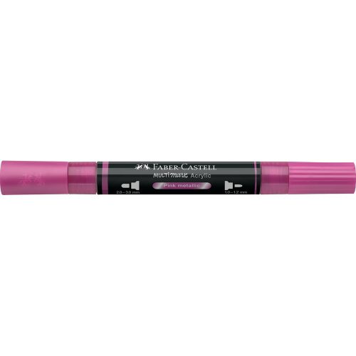 Akril marker kétvégű MULTIMARK 290 Faber-Castell metál rózsaszín