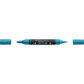   Akril marker kétvégű MULTIMARK 292 Faber-Castell metál kék