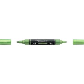   Akril marker kétvégű MULTIMARK 298 Faber-Castell metál zsályazöld