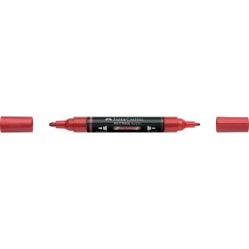   Akril marker kétvégű MULTIMARK 296 Faber-Castell metál piros
