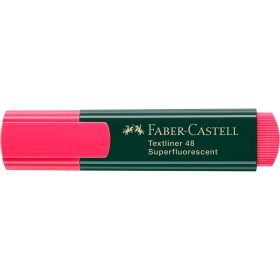   Szövegkiemelő 1-5mm vágott hegyű Faber-Castell 48 fluoreszkáló piros
