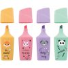 Szövegkiemelő készlet mini pasztell ANIMAL Faber-Castell 4klf.szín