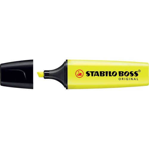 Szövegkiemelő 2-5mm, vágott hegyű, STABILO Boss original 70/24 sárga