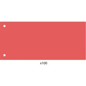   Elválasztócsík, 24x10,5 cm, 100 db/csomag PP Economix piros