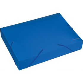   Gumis mappa A4, PP rombuszmintás gerincvastagított 60mm, Economix kék