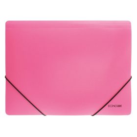 Gumis mappa A4, PP prespánmintás, Economix rózsaszín