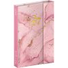 Határidőnapló mágnessel záródó, heti, fehér lapokkal Pink Marble 110x160mm, Presco