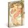 Keménytáblás notesz krémszínű lapokkal, vonalas, leszorító gumiszalaggal Alphonse Mucha – Dance 130x210mm, Presco