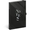 Keménytáblás notesz krémszínű lapokkal, vonalas, leszorító gumiszalaggal Elegant 130x210mm, Presco