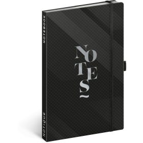   Keménytáblás notesz krémszínű lapokkal, vonalas, leszorító gumiszalaggal Elegant 130x210mm, Presco