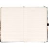 Keménytáblás notesz krémszínű lapokkal, vonalas, leszorító gumiszalaggal Japan 130x210mm, Presco