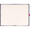 Keménytáblás notesz krémszínű lapokkal, vonalas, leszorító gumiszalaggal Kuromi 130x210mm, Presco
