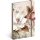 Keménytáblás notesz krémszínű lapokkal, vonalas, leszorító gumiszalaggal Powder Flower 130x210mm, Presco