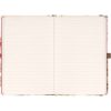 Keménytáblás notesz krémszínű lapokkal, vonalas, leszorító gumiszalaggal Powder Flower 130x210mm, Presco