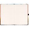 Keménytáblás notesz krémszínű lapokkal, vonalas, leszorító gumiszalaggal Tulips 130x210mm, Presco