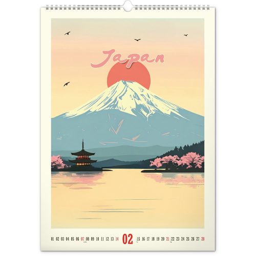 Falinaptár képes  330x460mm Vintage Posters – Distant Travels Realsystem 2027.