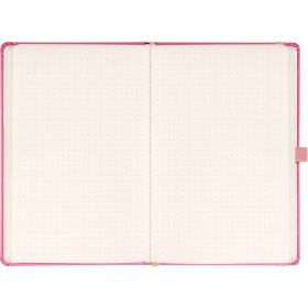   Klasszikus notesz Vivella borítással Pink, pontozott, 13x21cm, Presco