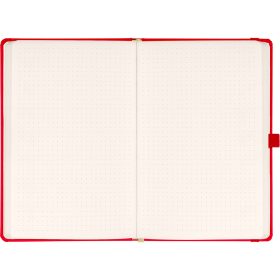   Klasszikus notesz Taggia borítással Red, pontozott, 13x21cm, Presco