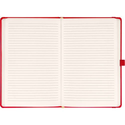 Klasszikus notesz Taggia borítással Red, vonalas, 13x21cm, Presco