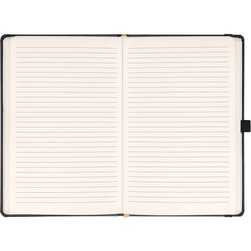 Klasszikus notesz Balacron borítással black, vonalas, 15x21cm, Presco