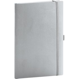   Klasszikus notesz Balacron borítással silver, vonalas, 15x21cm, Presco