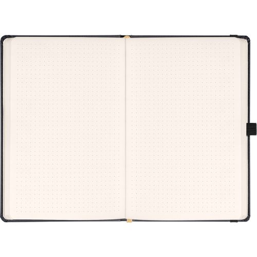 Klasszikus notesz Balacron borítással black, pontozott, 15x21cm, Presco