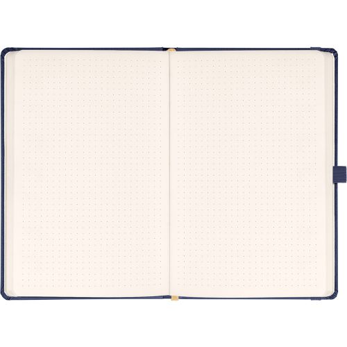 Klasszikus notesz Balacron borítással dark blue, pontozott, 15x21cm, Presco