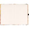Keménytáblás notesz krémszínű lapokkal, pontozott, leszorító gumiszalaggal Herbal 130x210mm, Presco