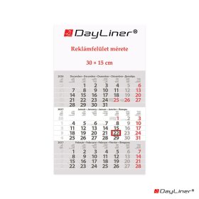   Speditőr naptár 1 tömb, 3 hónap Primus Classic 300 × 480 mm, fehér lapokkal Fejrész üres Dayliner 2027.
