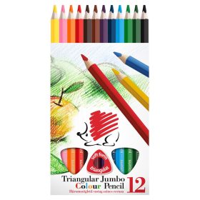   Színes ceruza készlet, háromszögletű vastag Süni Ico 12 klf. szín
