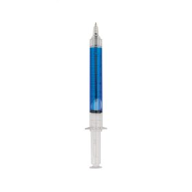   Golyóstoll nyomógombos műanyag kék test, Vaccine, írásszín kék 50db/doboz