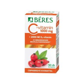   C+D Retard C-vitamin 1000mg + D3-vitamin 2000NE filmtabletta 90db Béres
