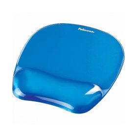   Egérpad csuklótámasszal, géltöltésű, Fellowes® Crystal Gel, kék