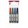 Alkoholos marker készlet, 1-4mm, vágott hegyű, Ico 12XXL, 4 klf.szín