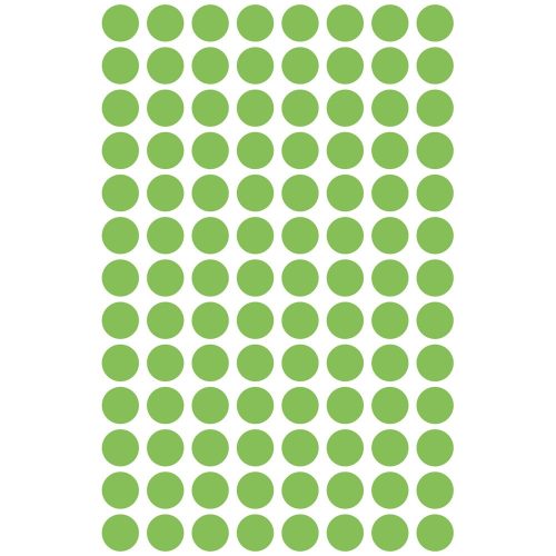 Etikett címke, o8mm, jelölésre, neon 104 címke/ív, 4 ív/doboz, Avery zöld